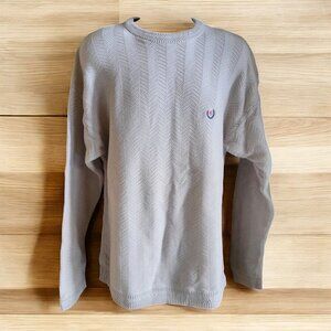 Chaps Ralph Lauren  Men's XXL Beige Hand Framed Crewneck Pullover Sweater XXL